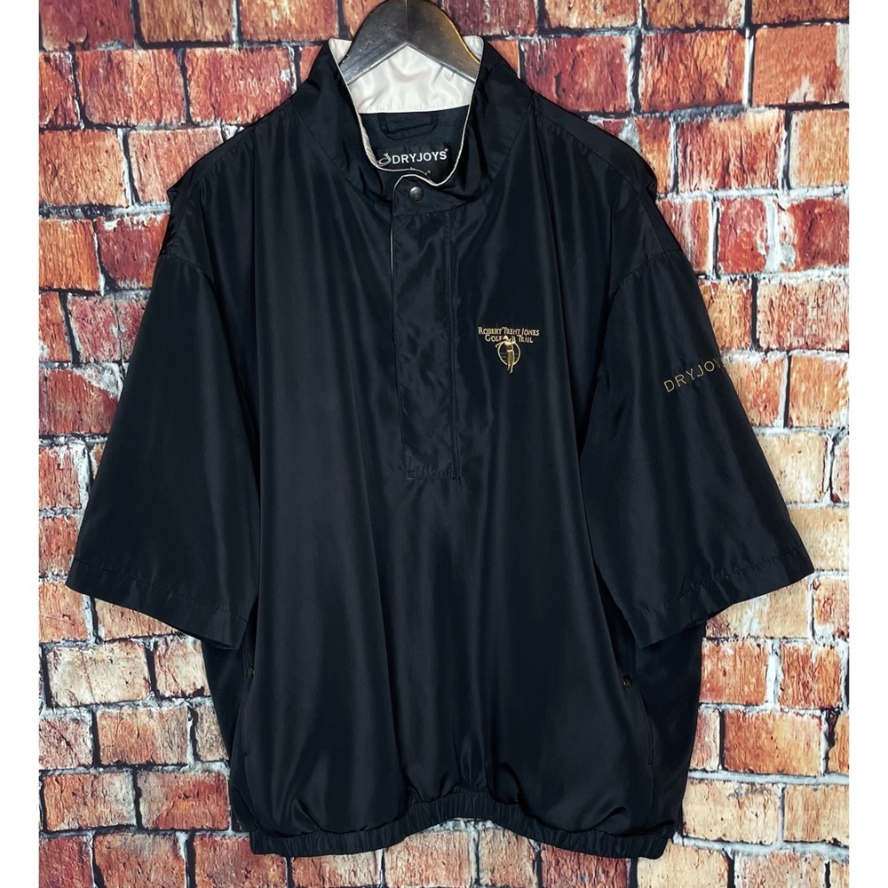 Footjoy Dryjoys Golf Rain Wind XL S/S Black Jacket Robert Trent Jones Golf Trail